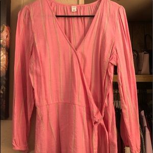 Pink wrap top